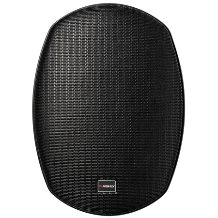 Ashly AW Series AW8.2T+ 8" 2-Way 70W Indoor/Outdoor Wall Mount Speaker with Transformer, Black, Pair