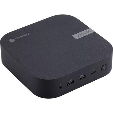 ASUS Chromebox 5 Mini Desktop Computer, Intel Core i3-1220P 1.5GHz, 8GB RAM, 128GB SSD, Chrome OS, Eco Black, Built-In Wireless Charger
