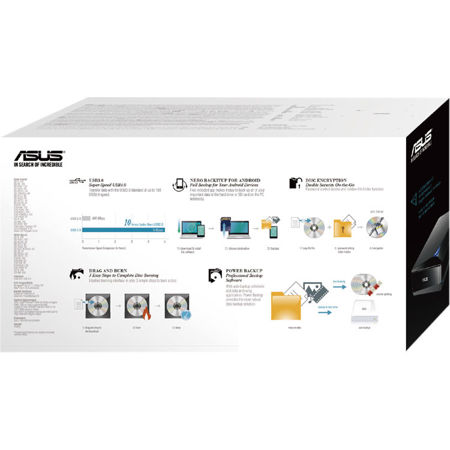ASUS BW-16D1X PRO ブルーレイライター 16X Asus BW-16D1X-U External Blu-Ray Drive with 16x BD-R & DVD