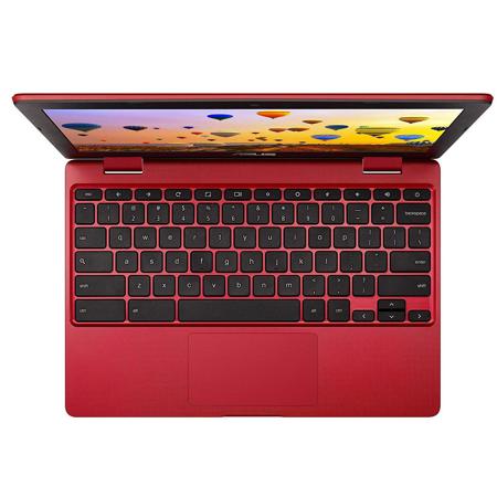 ASUS Chromebook 12 11.6" HD, N3350 1.1GHz, 4GB, 32GB eMMC, Chrome OS, Red