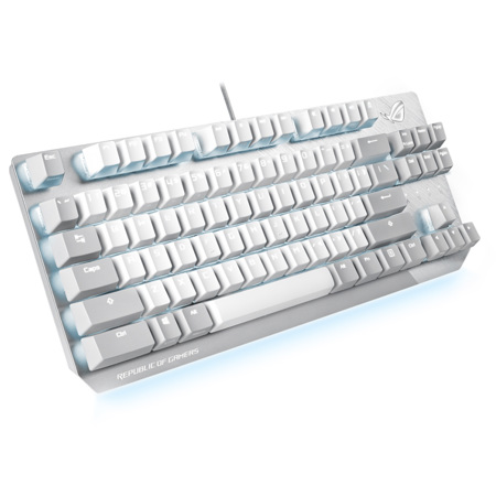 ASUS ROG Strix Scope NX TKL Wired RGB Gaming Keyboard, NX Brown, Moonlight White