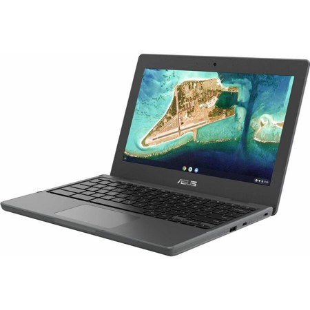 ASUS Chromebook CR1 CR1100 11.6" HD Touchscreen Laptop, Intel Celeron N5100 1.1GHz, 4GB RAM, 32GB eMMC, Chrome OS, Dark Gray
