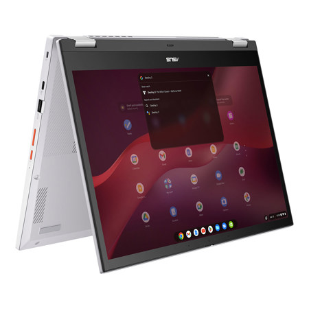 ASUS Chromebook Vibe CX34 Flip CX3401FBA-DH586T-S 14" WUXGA 144Hz 2-In-1 Touchscreen Laptop, Intel Core i5-1235U 1.3GHz, 8GB RAM, 256GB SSD, ChromeOS, Pearl White
