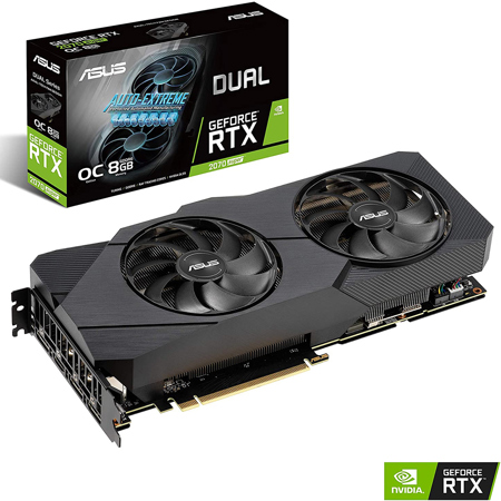 ASUS NVIDIA Dual GeForce RTX 2070 SUPER EVO OC Edition 8GB GDDR6 Graphics Card