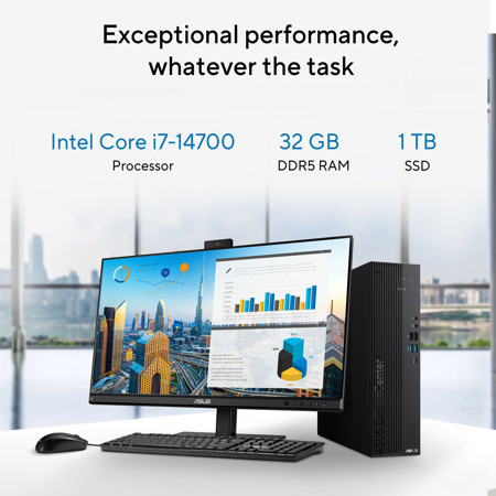 ASUS ExpertCenter D7 SFF Desktop, i7-14700, 32GB RAM, 1TB SSD