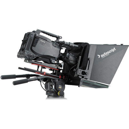 Autoscript 15" LED Standard Bright Color TFT On-camera Prompter, Molded Hood