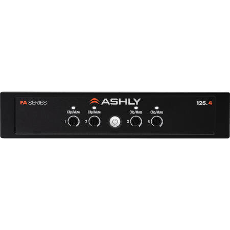 Ashly FA Series 4-Channel 1/2U Compact Power Amplifier, 4x 125W with 4/8 Ohms