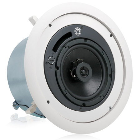 Atlas Sound FAP62T 6" Coaxial In-Ceiling Speaker, White, Single