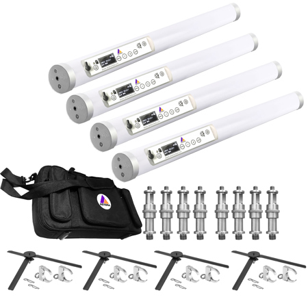 Astera Helios Tube 1.8' 24W RGB LED Tube 4-Light Kit