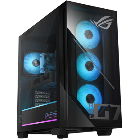 ASUS ROG G700 Gaming Desktop Computer, AMD Ryzen 7 8700F 4.1GHz, 32GB RAM, 1TB SSD, NVIDIA GeForce RTX 5070 PRIME 12GB, Windows 11 Home, Black