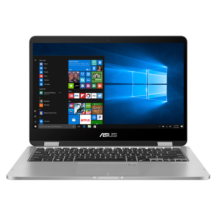 ASUS VivoBook Flip 14 J401 14" FHD 2-In-1 Touch, N4020,4GB,64GB eMMC,W10H S,Gray
