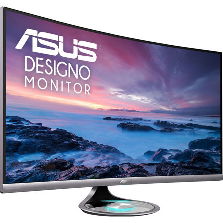 ASUS Designo MX32VQ 32" Curved WQHD Eye Care LCD Monitor, Space Gray/Black