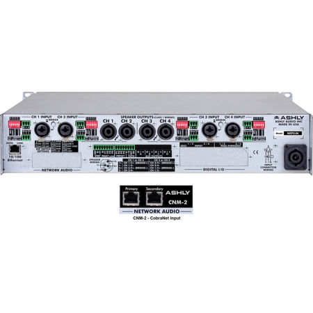 Ashly NXP3.04 4-Channel Multi-Mode Power Amplifier with Protea DSP and CNM-2