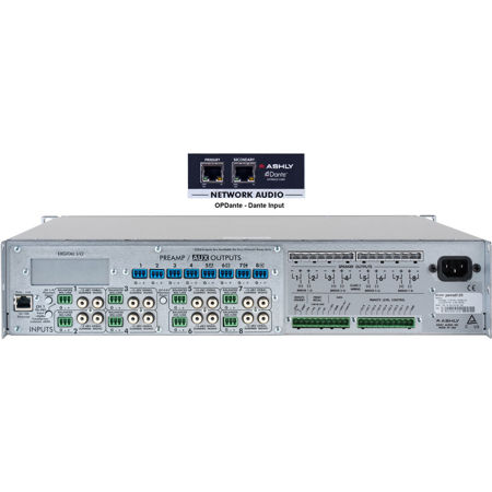 Ashly PEMA 8125.70 8-Channel Amplifier with Protea DSP & OPDante Option Card