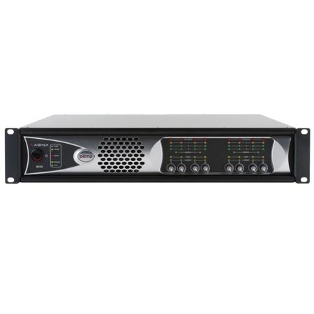 Ashly PEMA 8125.10 8-Ch 125W Power Amplifier with Protea DSP/OPDante Option Card