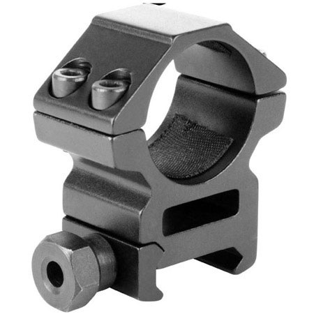 AIM Sports 1" Heavy Duty Rings with Weaver Base, Medium Profile, 1 Pair, Black