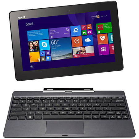 ASUS Transformer Book 10.1" Win 8.1 IPS Tablet with Keyboard Dock, Gray