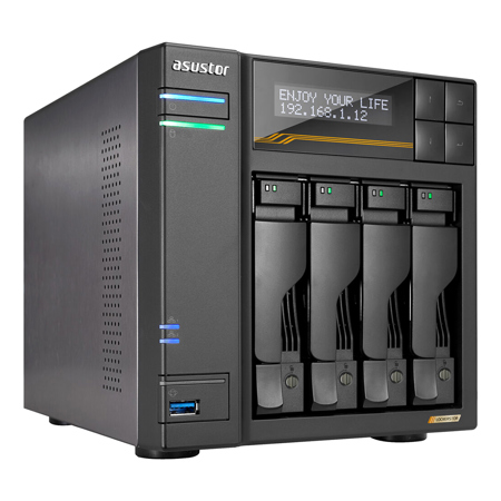 ASUSTOR Lockerstor 4 Gen 3 AS6804T 4-Bay NAS Enclosure, Diskless