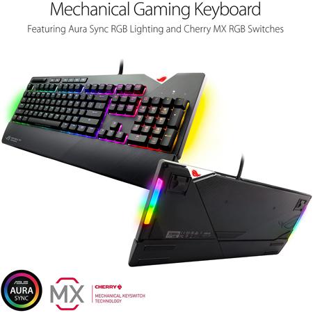 ASUS ROG Strix Flare Aura Sync RGB Gaming Keyboard with Cherry MX Red Switches