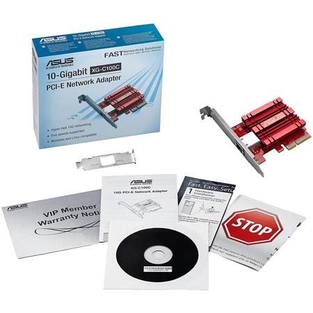 ASUS XG-C100C 10-Gigabit 4x PCIe Ethernet Card XG-C100C ASUS XG-C100C 10-Gigabit 4x PCIe Ethernet Card XG-C100C