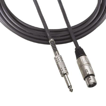 Audio-Technica XLRF-1/4" For mics with XLR output and pin 2 hot; 25'