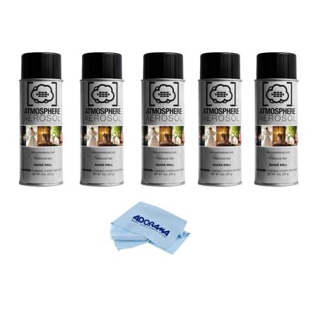 Atmosphere Aerosol 5x 8oz Haze/Fog Spray for Photographers and Filmmakers With Microfiber Cloth