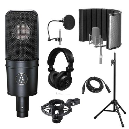 Audio-Technica AT4040 Side-Address Cardioid Condenser Microphone with Vocal Recording Setup Kit