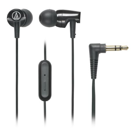 Audio-Technica ATH-CLR100is SonicFuel In-Ear Dynamic Headphones with In-Line Mic & Control, Black