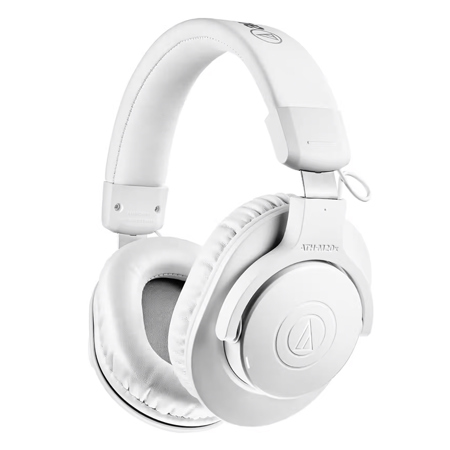 Audio-Technica ATH-M20x Wired Over-Ear Closed-Back Professional Monitor Headphones, White