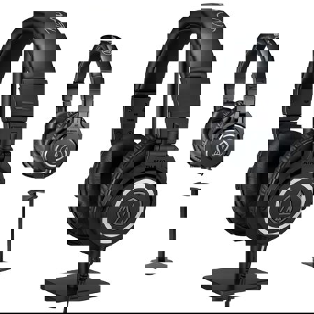 Audio-Technica ATH-M40x Professional Monitor Headphones, Black With Stand