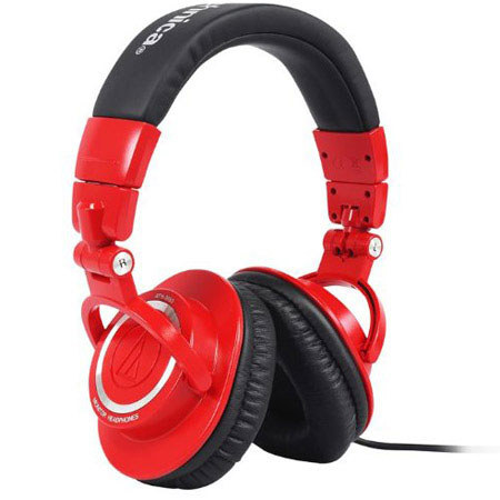 Audio-Technica ATH-M50 Closed-Back Studio Headphones, Red