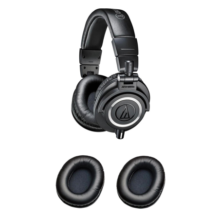 Audio-Technica ATH-M50x Professional Monitor Black with Leather Earpads