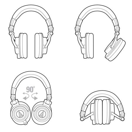 Audio-Technica ATH-M50x Professional Monitor Headphones, White ATH