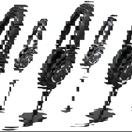 Audio-Technica ATH-M50x Professional Monitor Headphones - Black with Desktop Headphone Stand