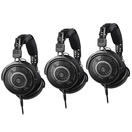 Audio-Technica ATH-R50x Professional Open-Back Over-Ear Reference Headphones, Black, 3-Pack