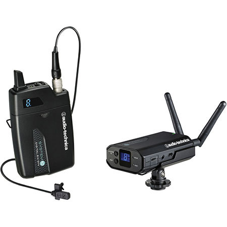 Audio-Technica ATW-1701/L System 10 Camera-Mount Digital Wireless System with Omni Lavalier Microphone