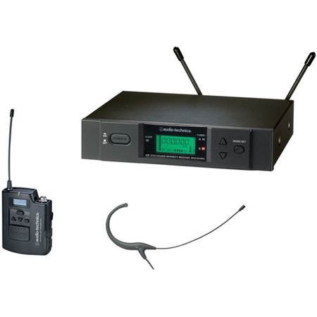 Audio-Technica ATW-3192B UHF Body-Pack System with AT892CW Mic (Black), Band D