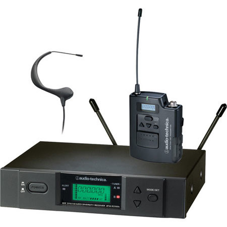 Audio-Technica ATW-3193 BodyPack System with BP893cW MicroEarset (Black), Band D