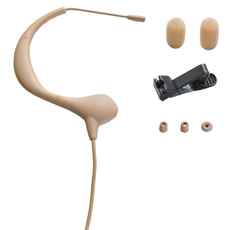 Audio-Technica BP893CL4 MicroEarset Omnidirectional Headworn Microphone, Beige