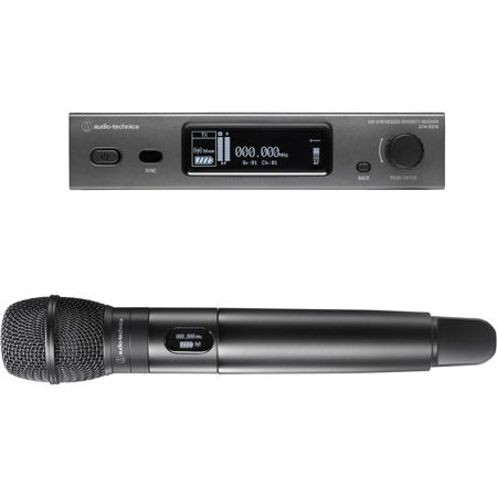 Audio-Technica ATW-3212/C710DE2 4th Gen Wireless Handheld Microphone System with ATW-C710 Capsule, DE2: 470.125 to 529.975MHz
