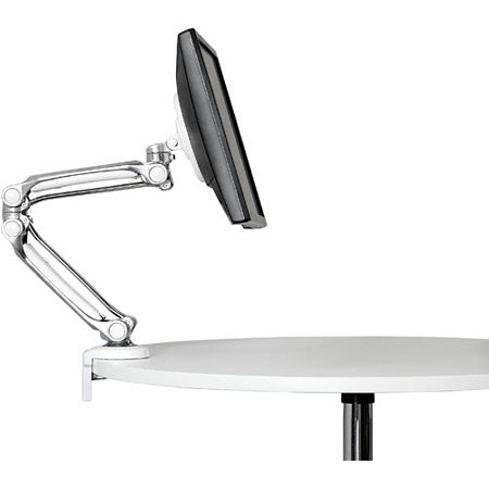 Atdec Levitate L-PW Single Display Desk Monitor Arm, White