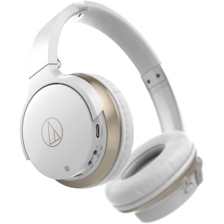 Audio-Technica ATH-AR3BT SonicFuel Wireless On-Ear Headphones, Mic&Control,White