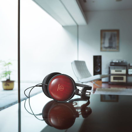 Audio-Technica ATH-AWAS Closed-Back Over-Ear Wooden Headphones