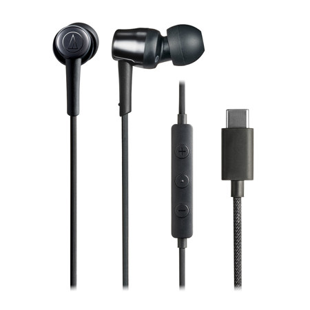 Audio-Technica ATH-CKD30C USB-C Wired In-Ear Headphones Black