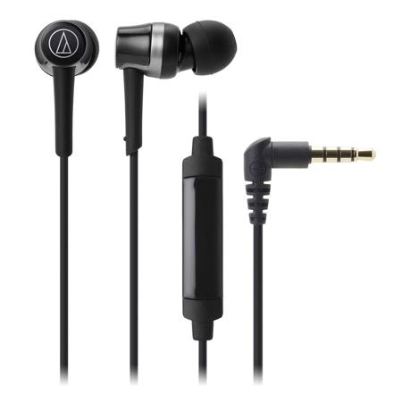 Audio-Technica ATH-CKR30iS SonicFuel In-Ear Headphones, Mic & Control, Black