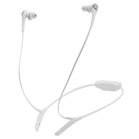 Audio-Technica ATH-CKS550BT Solid Bass Wireless In-Ear Headphones, White