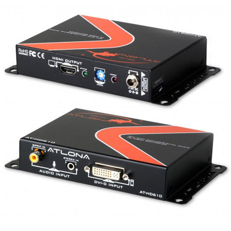 Atlona DVI with Analog/Digital Audio to HDMI Converter and Embedder