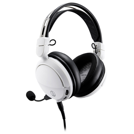 Audio-Technica ATH-GL3 High-Fidelity Closed-Back Over-Ear Wired Gaming Headset, White