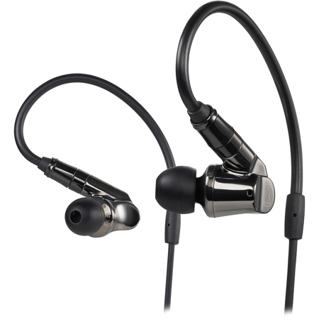 Audio-Technica ATH-IEX1 Hybrid Multi-Driver In-Ear Headphones, Titanium Housing