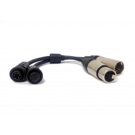 AAdynTech Hurricane 5-Pin Conxall to XLR DMX Jumper Cable, Pair (Male & Female)